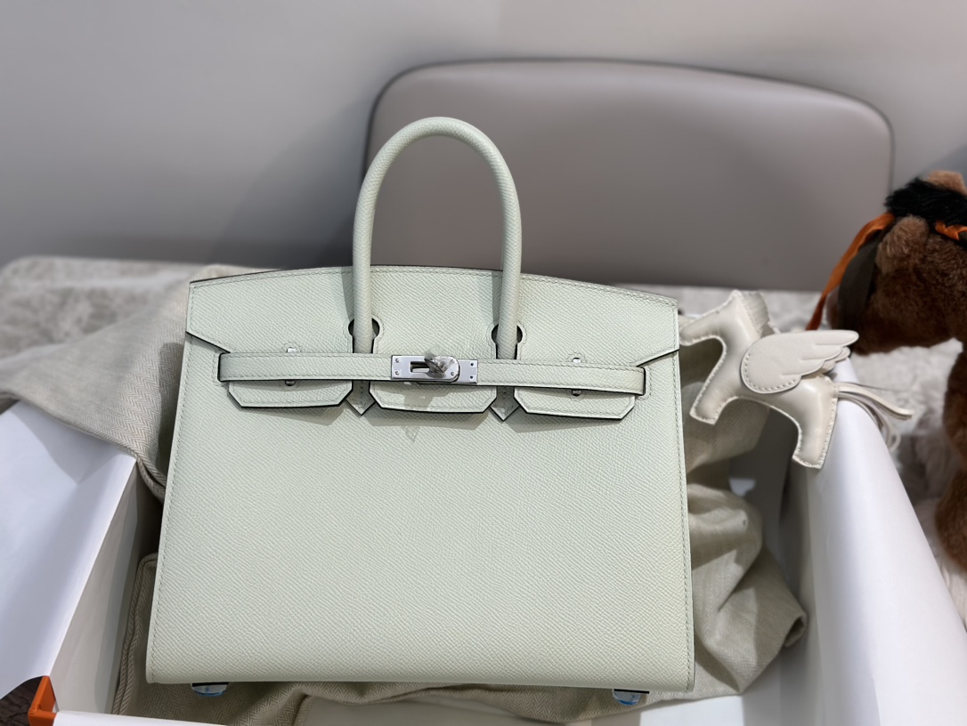 에르메스 버킨백25 민트그린 은장 앱송